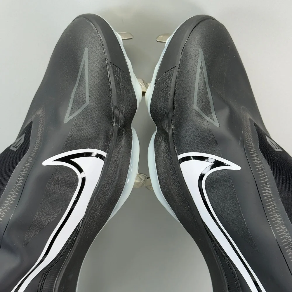 Nike Force Zoom Trout 8 Pro Mens 14 Metal Baseball Cleats Black Shoe Hidden Lace